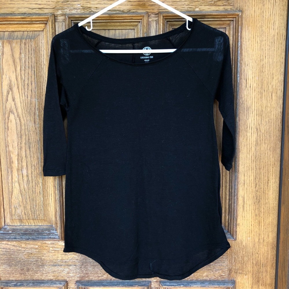 Sheer Black Yoga Shirt
